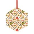 thumbnail image 1 of Zufioo Fall Pumpkin Print Large Acrylic Christmas Ornaments, Suitable for Christmas Tree Christmas Holiday Party Pendant Decorations-Hexagon, 1 of 7