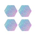 thumbnail image 1 of Zufioo Fantasy Gradient Print Leather Coaster Set, Decorative PVC Coasters 4-pack - Scald and Stain-resistant, Suitable for Home, Cafes, Restaurants-Hexagon, 1 of 6