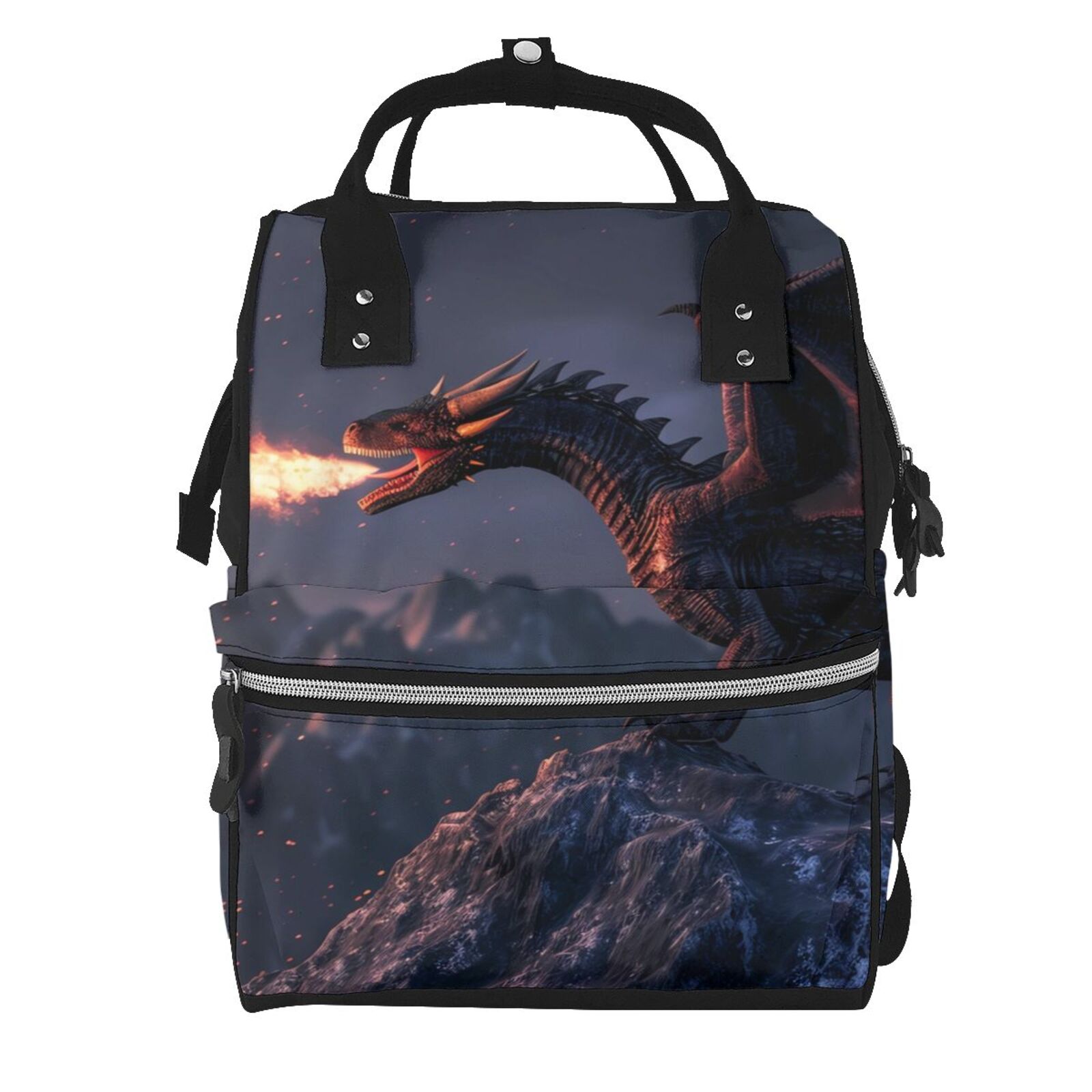 Strawberry Dreams Fire Multi-Function Diaper Backpack/Diaper Bag