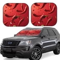 thumbnail image 1 of Zufioo Floating Red Chili Peppers Print Folding Car Windshield Sun Visor, Anti-ultraviolet Sun Visor, Suitable for Trucks, Vans Car Accessories-Medium, 1 of 6