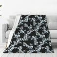 Zufioo Flower Fleece Blanket Queen Size,Plush Bed Blanket,Ultra Soft