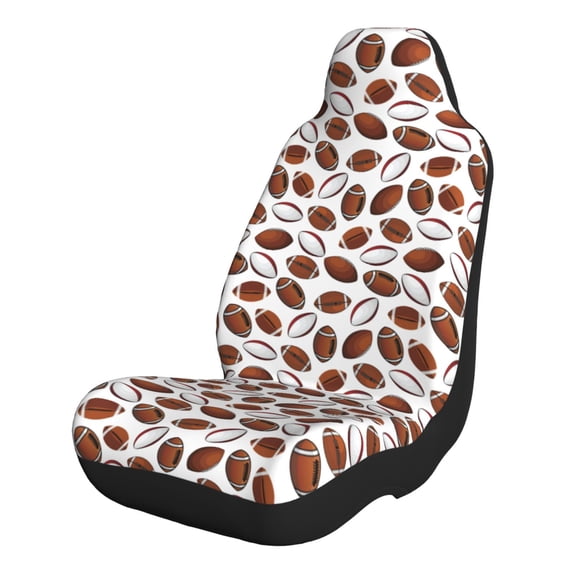 Zufioo Football Print Car Seat Protectors, SUV, Truck, Van Seat Covers - Strap Design, High Elasticity and Dustproof, Car Interior Protectors Auto Parts-1