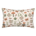thumbnail image 1 of Zufioo Forest Mushrooms Insects Print Double-Sided Throw Pillow Cover, Pillow Protector Home Decor - With Hidden Zipper, Suitable for Bedroom, Living Room, Car Interior-16"x24", 1 of 6