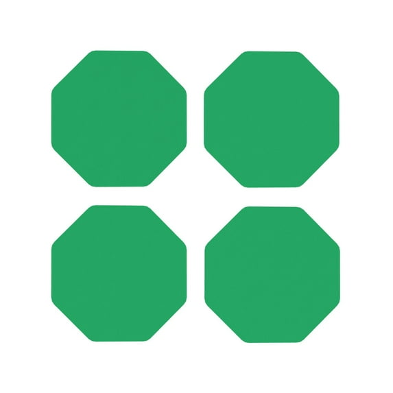 Zufioo Forestgreen Print Leather Coaster Set, Decorative PVC Coasters 4-pack - Scald and Stain-resistant, Suitable for Home, Cafes, Restaurants-Octagon