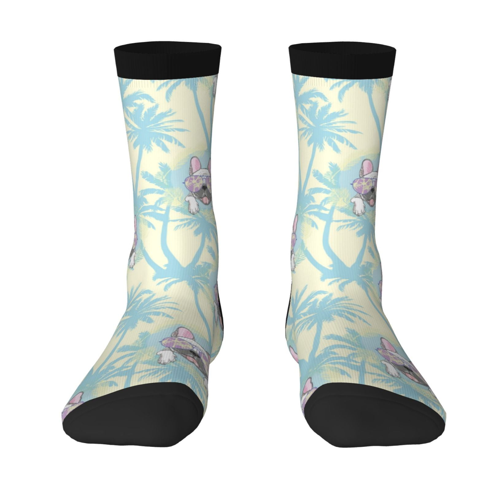 Zufioo French Bulldog 3 Print Thigh High Socks,Knee High Socks For Women and men,Over the Calf
