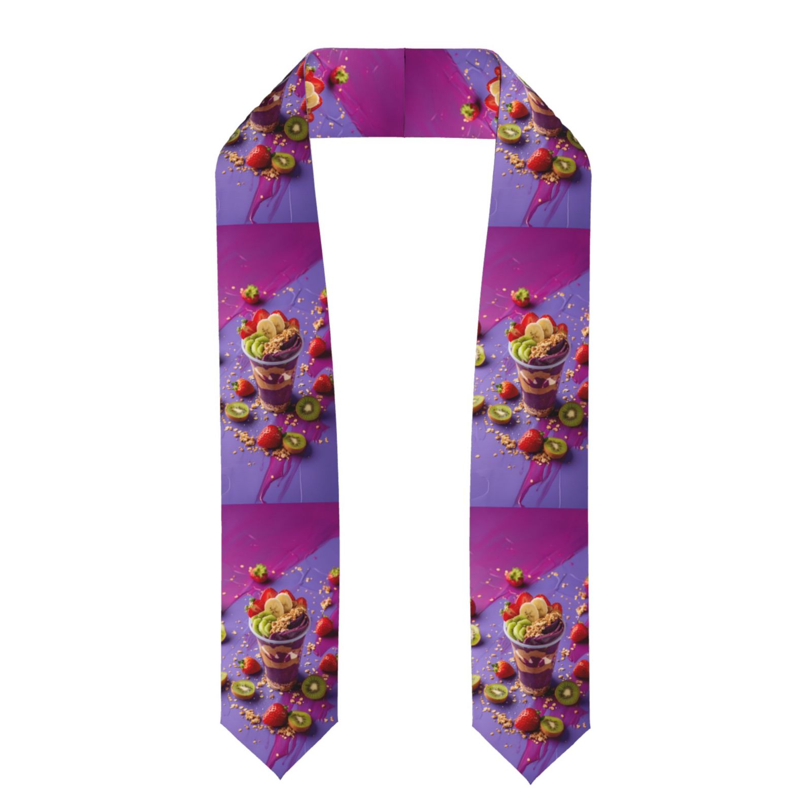 Zufioo Fruit Parfait Colorful Print Graduation Shawl Ribbon, Graduation ...