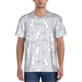 thumbnail image 1 of Zufioo Fun Rabbit Print Men's Baseball Short Sleeve, Moisture Wicking Button-Down Hip Hop Tee-XX-Large, 1 of 7