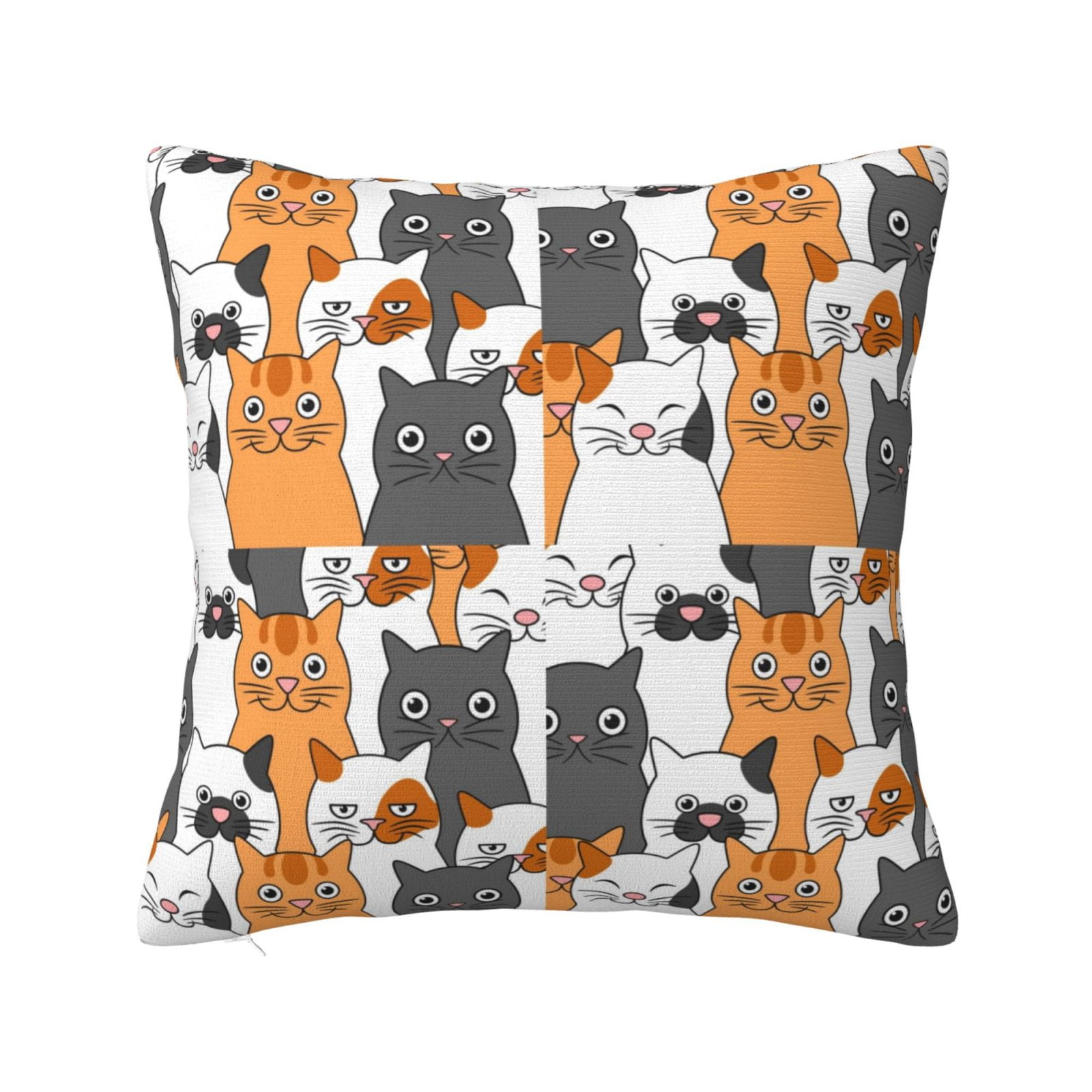 Zufioo Funny Cats Decorative Throw Pillow Covers Home Decor,Sham Covers