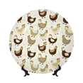 thumbnail image 1 of Zufioo Funny Chicken Print Bone China Decorative Plate, Ceramic Dinner Plate with Stand Ceramic Decoration Homewares-10in, 1 of 6