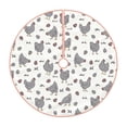 thumbnail image 1 of Zufioo Funny Chicken Print Imitation linen Christmas Tree Skirt Hemming Style for Christmas Tree Christmas Party Home Decorations-30", 1 of 6