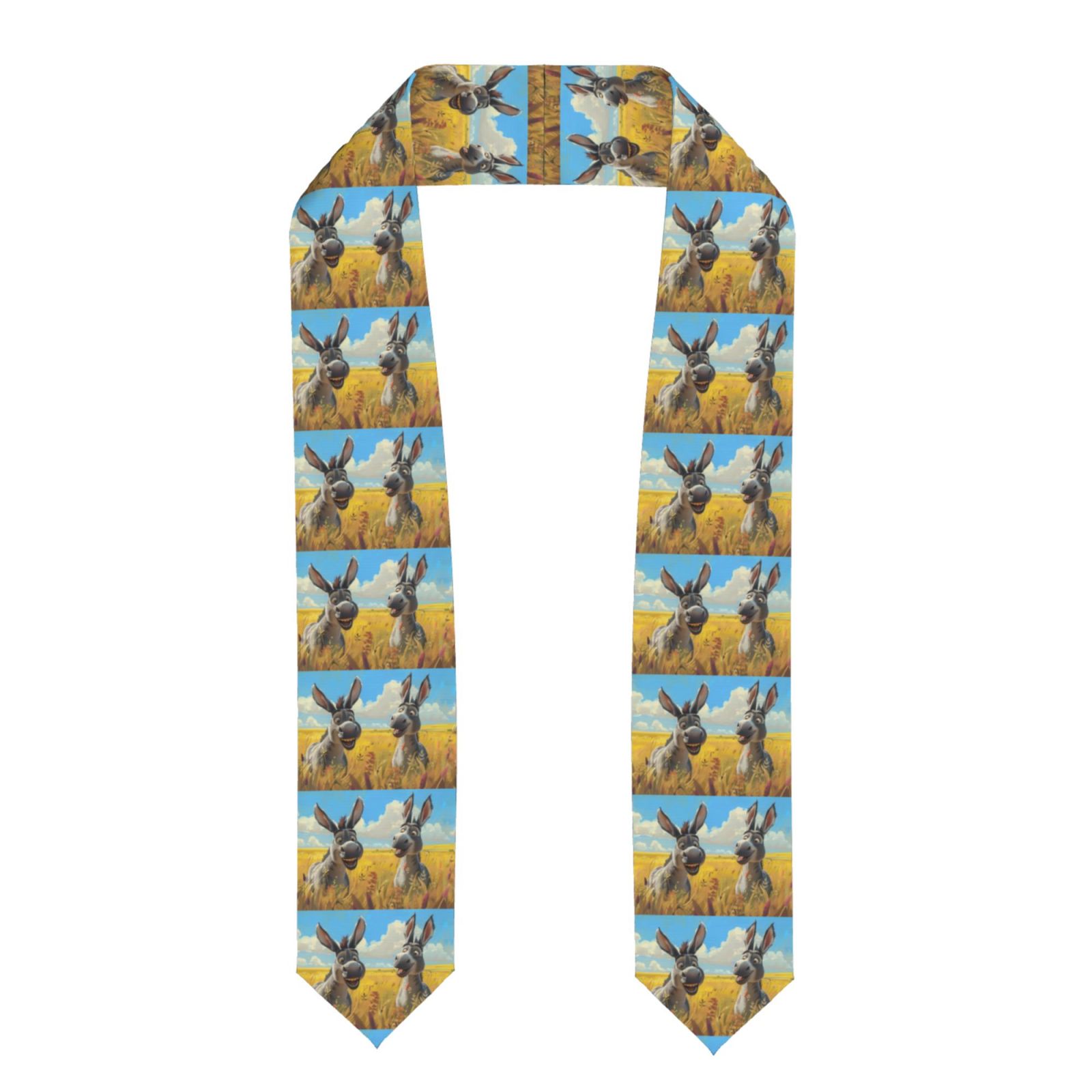 Deca Ribbon Zufioo Funny Countryside Donkey Print Graduation Shawl Ribbon ...