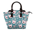 thumbnail image 1 of Zufioo Funny Pig Faces Print Leather Rivet Shoulder Bag, Microfiber PU Leather Adjustable Shoulder Strap Handbag, Ideal Gift for Women-One Size, 1 of 6