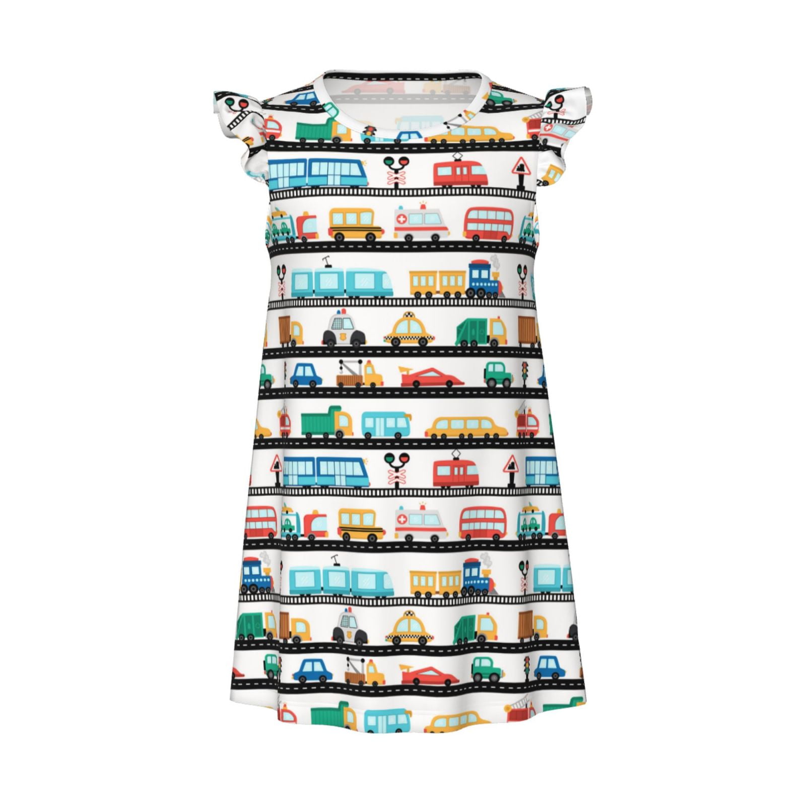 Zufioo Funny Transport Girls Nightgowns Toddler Girl Pajamas Soft