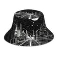 Zufioo Futuristic Moonlit Cityscape Waterproof Reflective Holographic