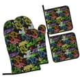 Zufioo Game Joysticks Oven Mitts and Pot Holders 4pcs Set Kitchen Oven