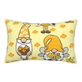 thumbnail image 1 of Zufioo Garden Honeybee Gnomes Print Double-sided Plush Pillow Cover,Decorative Pillow Protector without Pillow Core, Suitable for Sofa, Bedroom, Car-20"x30", 1 of 6