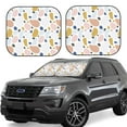 thumbnail image 1 of Zufioo Geometric Spots Print Folding Car Windshield Sun Visor, Anti-ultraviolet Sun Visor, Suitable for Trucks, Vans Car Accessories-Large, 1 of 6