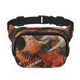 thumbnail image 1 of Zufioo Gigantic Skull In Clouds Print Square Double Layer Waist Bag, Durable & Stylish Fanny Pack with Zippered Pockets and Adjustable Strap for Outdoor & Daily, 1 of 6