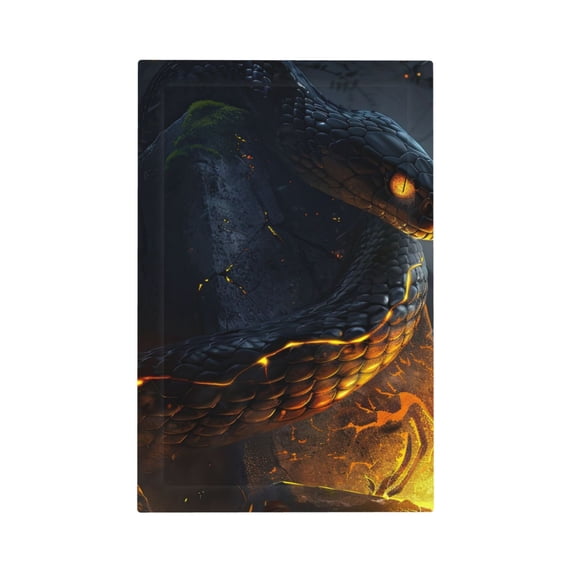 Zufioo Glowing Snake Dark Forest Print Switch Wall Plate, Dustproof and Heat-resistant Decorative Wall Switch Cover, Suitable for Residential and Commercial Areas-Mid-size