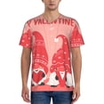 thumbnail image 1 of Zufioo Gnomes Hold The Letters LOVE Print Men's Baseball Short Sleeve, Moisture Wicking Button-Down Hip Hop Tee-XX-Large, 1 of 7