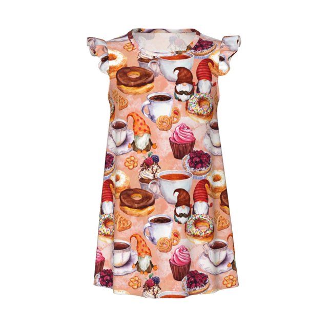 Zufioo Gnomes With Coffee Girls Nightgowns Toddler Girl Pajamas Soft