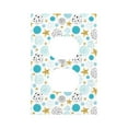 thumbnail image 1 of Zufioo Gold Stars Blue Dots Pattern Print Switch Wall Plate, Dustproof and Heat-resistant Decorative Wall Switch Cover, Suitable for Residential and Commercial Areas-Mid-size, 1 of 8