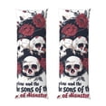 thumbnail image 1 of Zufioo Gothic Skulls And Roses Print 20x54 Inch Long Body Pillowcase, without Pillow Core, Pillow Case with Hidden Zipper, Ideal Gift for Home Furnishings, 1 of 7