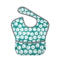 thumbnail image 1 of Zufioo Green Baseball Print Toddler Adjustable Waterproof Bib, 11.6x15 Inch Feeding Bib Suitable for 6-24 Month Babies, 1 of 8