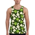 thumbnail image 1 of Zufioo Green Fruit Print Men's Vest, Sleeveless Quick-drying Muscle T-shirt, Suitable for Sports Fitness, Home Leisure Wear-Small, 1 of 7