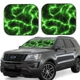 thumbnail image 1 of Zufioo Green Lightning Print Folding Car Windshield Sun Visor, Anti-ultraviolet Sun Visor, Suitable for Trucks, Vans Car Accessories-Medium, 1 of 6