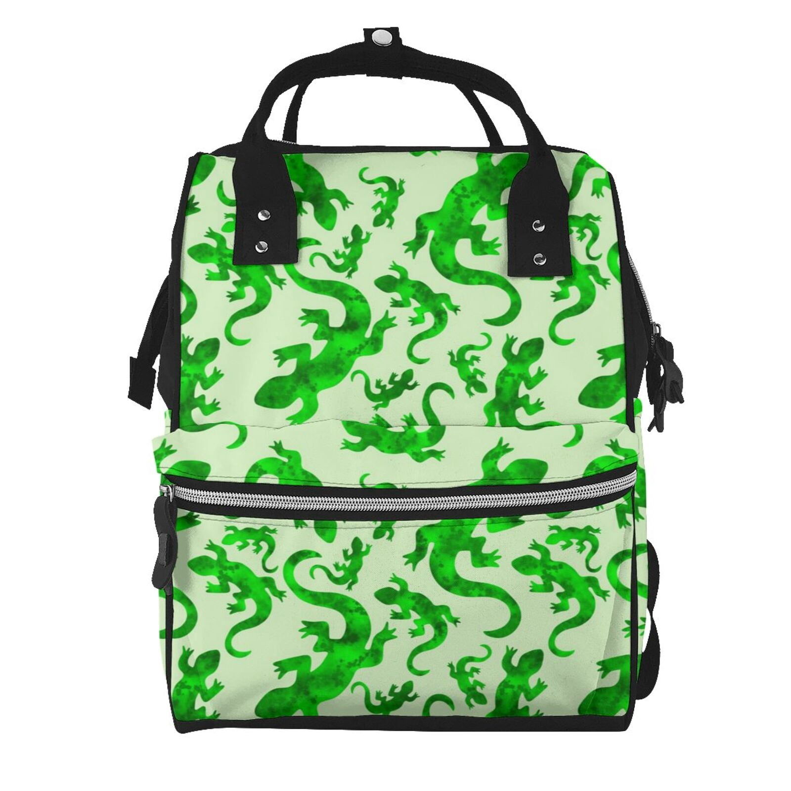 Zufioo Green Lizard Print Large capacity mommy bag, diaper bag ...