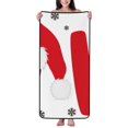 thumbnail image 1 of Zufioo HOHOHO Christmas Print Coral Fleece Bath Towel 27x55 Inches, Absorbent and Quick-drying Bath Towel, Suitable for Adults and Children, 1 of 8