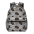 thumbnail image 1 of Zufioo Haloween Pumpkins Print Casual Student Backpack, Adjustable Shoulder Straps Multi-Function Multi-Pocket Sports Bag Travel Backpack, Unisex-One Size, 1 of 5