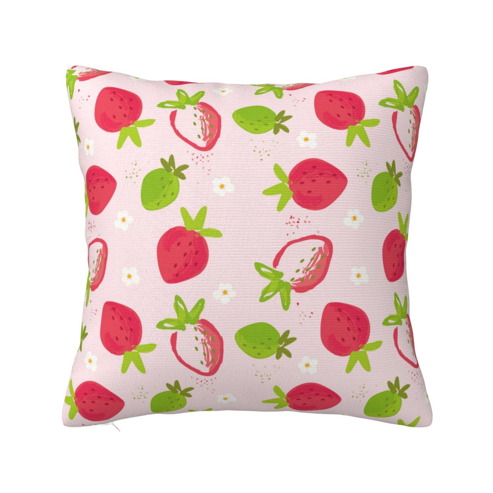 Zufioo Hand Drawn Strawberry Decorative Throw Pillow Covers Home Decor