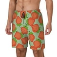 Zufioo Hand Drawn Strawberry Mens Swimsuit Trunks with Compression
