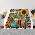 thumbnail image 1 of Zufioo Happy Fall Y'All Print Horizontal Flannel Blanket, Anti-wrinkle, Anti-shrinkage, Anti-allergic Plush Blanket, Household Items Suitable for Bedroom-50"x40", 1 of 6