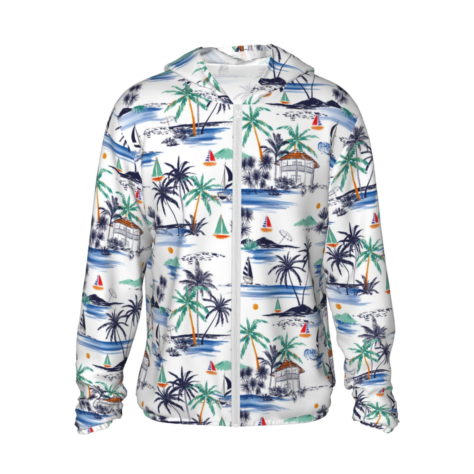 Zufioo Hawaii Palms Sun Shirt for men and women,Sun Hoodie shirt,Unisex
