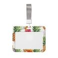 thumbnail image 1 of Zufioo Hawaiian Pineappl Print Work Badge Protective Case, Waterproof Lanyard, Badge Transparent Clip, Suitable for Induction Card Badge Swipe Credit Card, 1 of 7