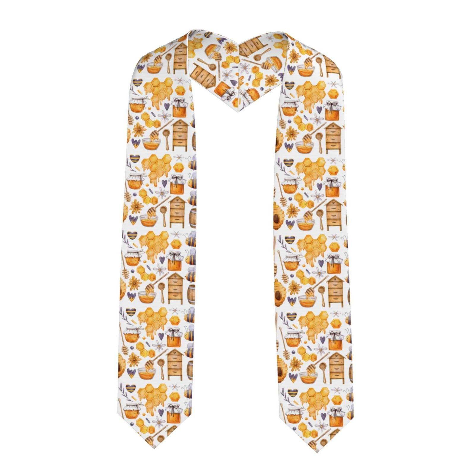 Zufioo Honey Bee Set Print Graduation Shawl Ribbon, Graduation Ribbon ...