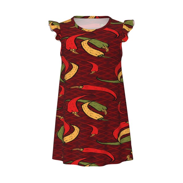 Zufioo Hot Chili Girls Nightgowns Toddler Girl Pajamas Soft & Cute