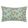 thumbnail image 1 of Zufioo Hot Dog Pizza Print Double-Sided Throw Pillow Cover, Pillow Protector Home Decor - With Hidden Zipper, Suitable for Bedroom, Living Room, Car Interior-20"x30", 1 of 6