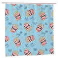 thumbnail image 1 of Zufioo I Am A Fan Popcorn Pattern Shower Curtain 72x72in, Waterproof Curtain for Bathroom-Waterproof, Mildew-proof, Quick-drying,Home Bathroom Supplies-One Size, 1 of 3