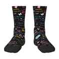 thumbnail image 1 of Zufioo I love you Mom Print Children's Mid-tube Socks, Contrast Color High Elastic Sports Socks - Sweat-absorbent, Warm, Suitable for Children Aged 6-10, 1 of 5