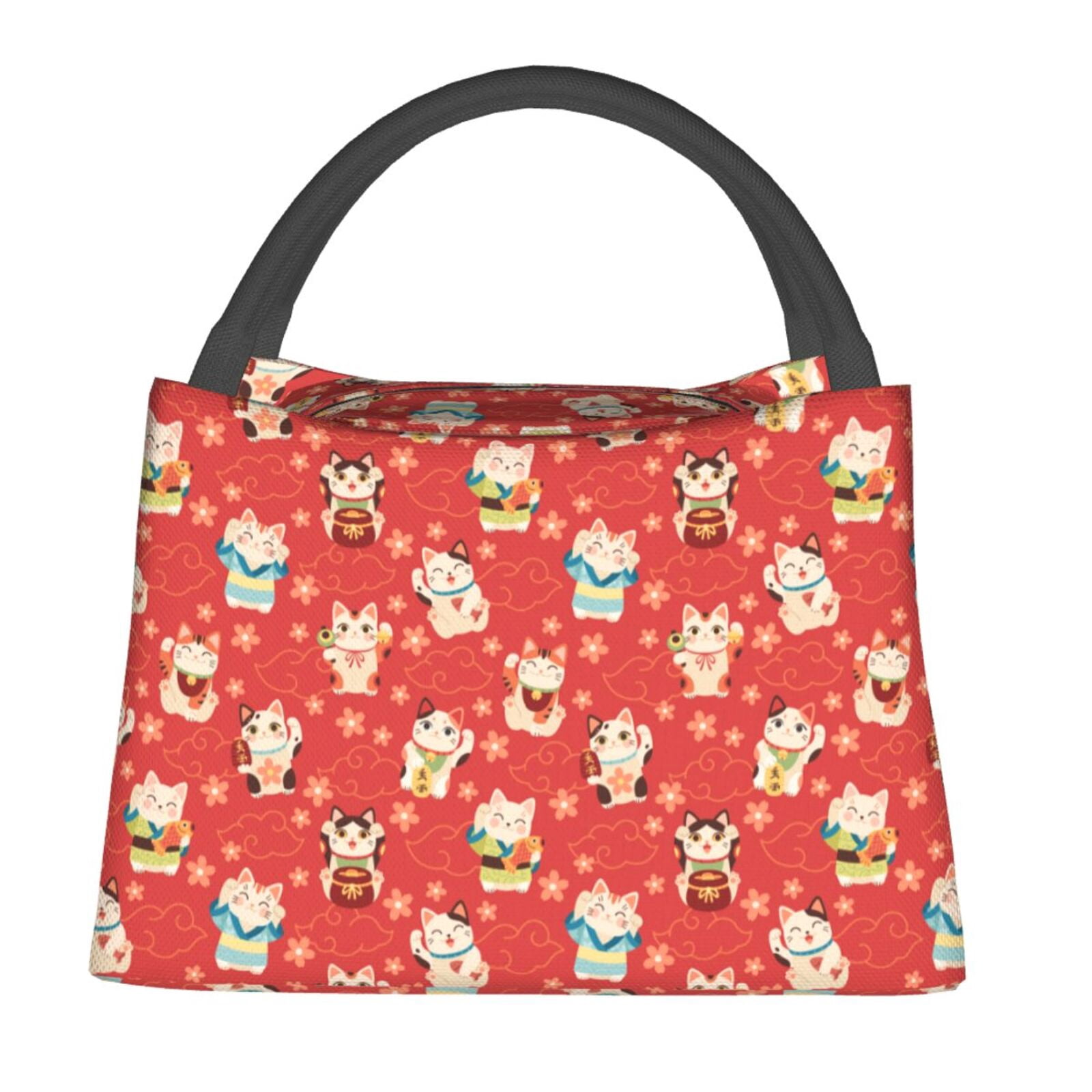 Urban Backwoods Maneki Neko V Cotton Tote – Reusable Shopper Bag With Lucky Cat Print