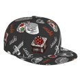 thumbnail image 1 of Zufioo Japanese Sushi Hashi Print Flat Brim Baseball Cap, Sun Protection, Sweat Absorption, Adjustable Sports Cap, Suitable for Men and Women in All Seasons, 1 of 7
