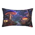 thumbnail image 1 of Zufioo Jungle Path Glowing Mushrooms Print Double-sided Plush Pillow Cover,Decorative Pillow Protector without Pillow Core, Suitable for Sofa, Bedroom, Car-16"x24", 1 of 6