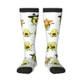 thumbnail image 1 of Zufioo Kawaii Mexican Avocado Print Long High Thigh Socks Knee-High Warm Stocking Women Boot Sock Leg Warmer High Socks for Daily Wear, Cosplay, 1 of 6
