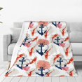 Zufioo Koi Fish And Corals Fleece Blanket Queen Size,Plush Bed Blanket