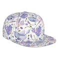 thumbnail image 1 of Zufioo Lavender Flowers Print Flat Brim Baseball Cap, Sun Protection, Sweat Absorption, Adjustable Sports Cap, Suitable for Men and Women in All Seasons, 1 of 7