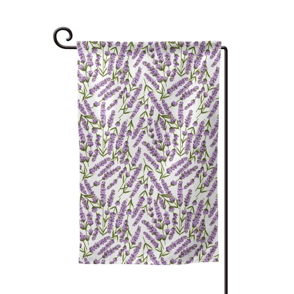 Zufioo Lavender Flowers Print Garden Decoration Flags, Sun-resistant and Wrinkle-resistant Flags, Balcony, Terrace, Garden Decorations, Home Decorations-One Size
